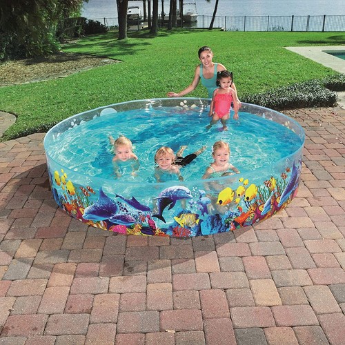 Large family swimming - large,