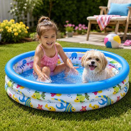Kids inflatable coral pool - kids,