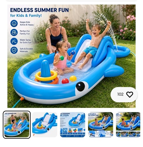 Summer whale inflatable - whale,